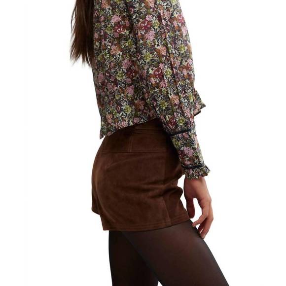 NEW FREE PEOPLE printed daybreak blouse in black combo - Picture 2 of 5